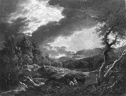 Landschaft mit Sonnenuntergang, 1781, Ferdinand Kobell