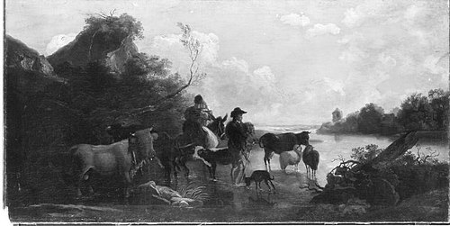 Flusslandschaft (Der Morgen), 1780, Ferdinand Kobell