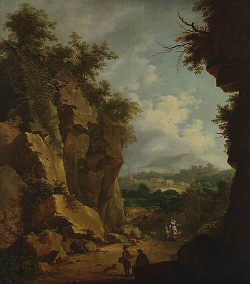 Road between rock walls, 1768, Ferdinand Kobell