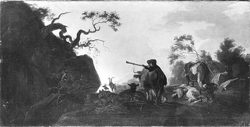 Hirt mit Herde (Der Mittag), 1780, Ferdinand Kobell