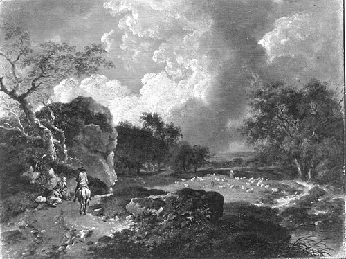 Landschaft mit Reiter und Schafherde, 1781, Ferdinand Kobell