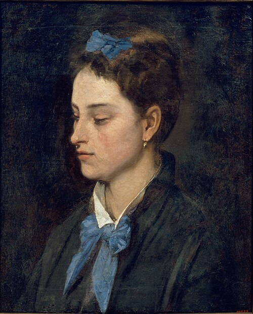 Portrait of Teresita Wearing Blue Bows, 1872, Benet Mercadé