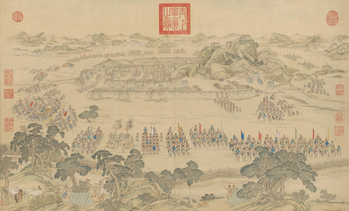 贾全画平定乌什战图册, , 