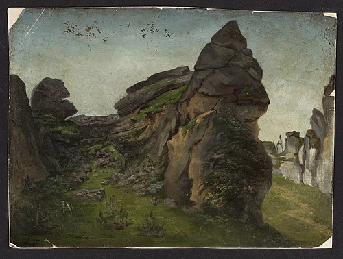 Landscape – Bobolice and Mirów, 1866, Adrian Głębocki