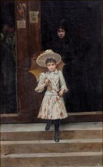 Sortida de missa, 1890, Joan Ferrer Miró