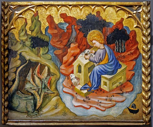 Saint Jean à Patmos, 1410, Joan Mates