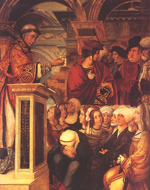 Predicació de Sant Feliu a les dones de Girona, 1520, Juan de Borgoña