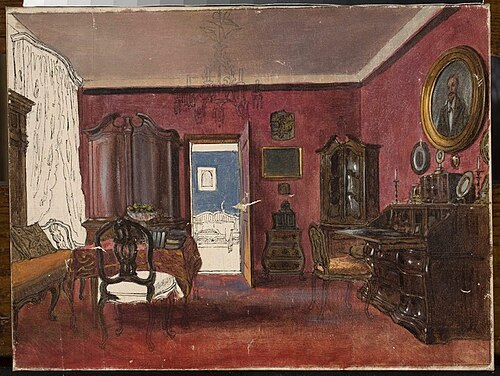 Living-room interior, 1850, Alexander Gryglewski