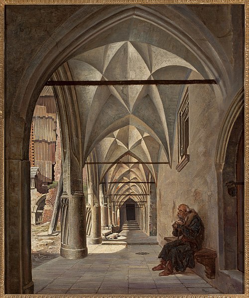 Cloisters of the Jagiellonian Library in Kraków, 1865, Alexander Gryglewski