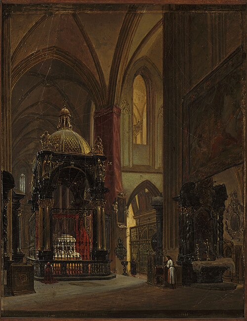Interior of the Wawel Cathedral, 1874, Alexander Gryglewski