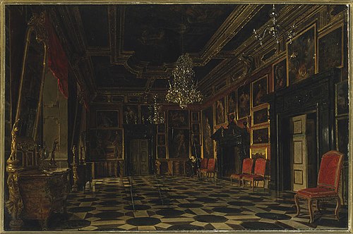 Salon Rouge du château de Podhorce., 1871, Alexander Gryglewski
