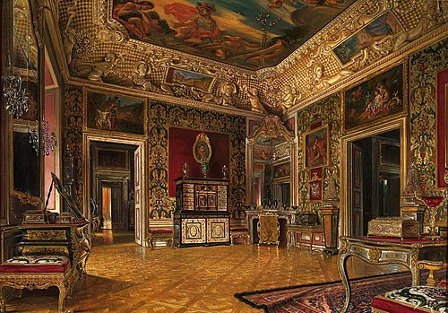 La Chambre de la Reine au Palais de Wilanów., 1874, Alexander Gryglewski