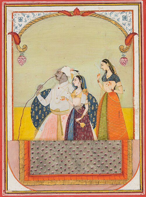 Maharaja Shri Anand Singh-ji and His Consort, 1729, Ustad Murad