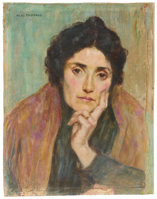Portrait de femme aux cheveux foncés, 1910, Paula Maria Margarethe Thomass