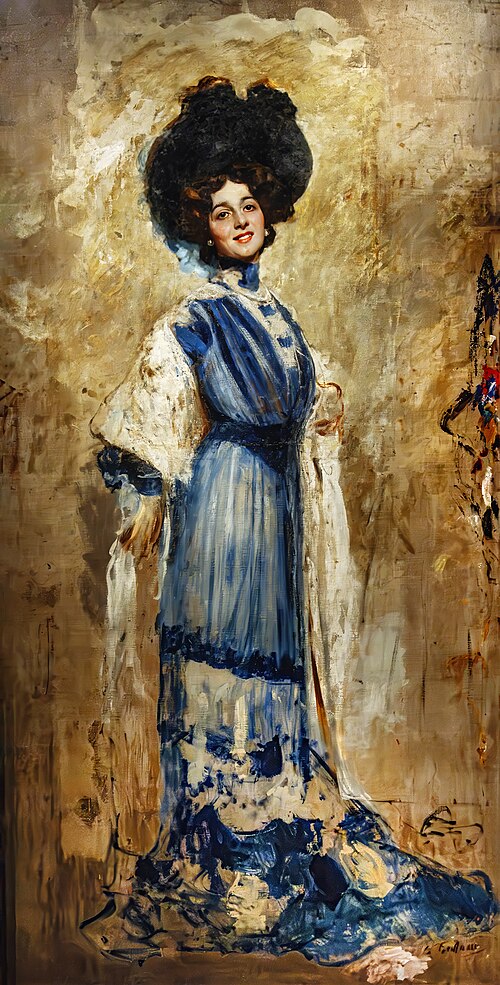 Portrait de Lina Cavalieri, 1905, Cesare Tallone