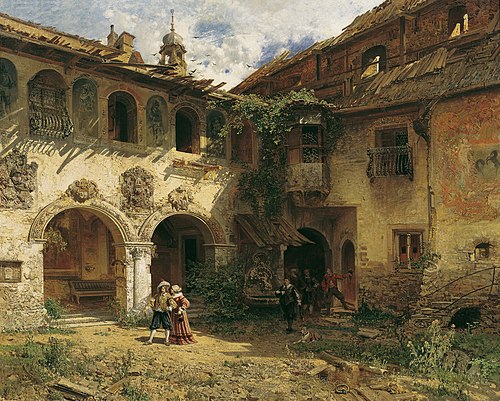 Hof der Fürstenburg in Burgeis, , Robert Russ