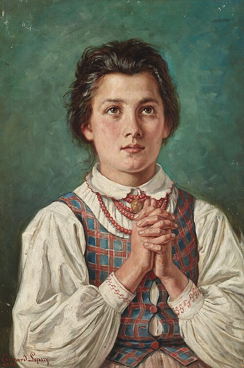 Study of a Girl, 1903, Edward Lepszy