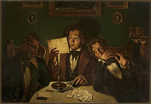 Card players, 1843, Feliks Pęczarski