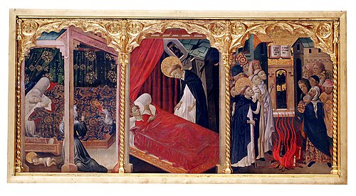 Scenes from the life of Saint Dominic de Guzmán, 1450, Pere Nicolau