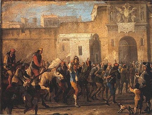 Punishment of the thefts at Masaniello's time., 1647, Micco Spadaro