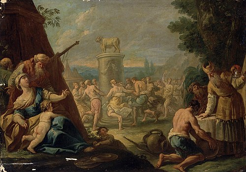 Adoration of the Golden Calf, 1700, Micco Spadaro