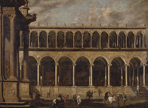 Perspective of a Gymnasium, 1638, Micco Spadaro