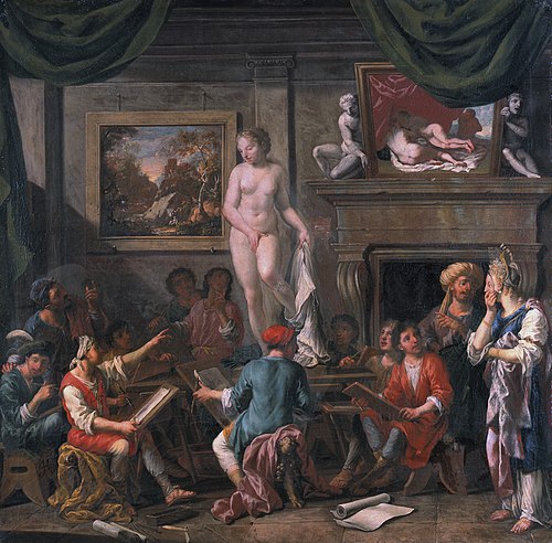 Painting academy, 1650, Johann Heiss