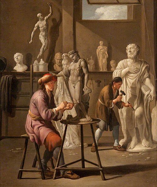 Interior of a Sculptor's Studio, , Johann Heiss