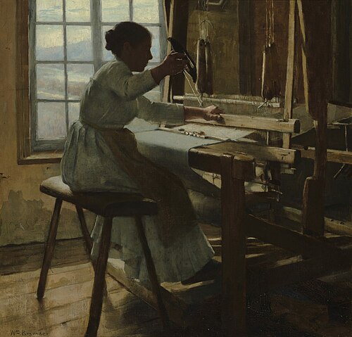 La femme au métier, 1885, William Brymner