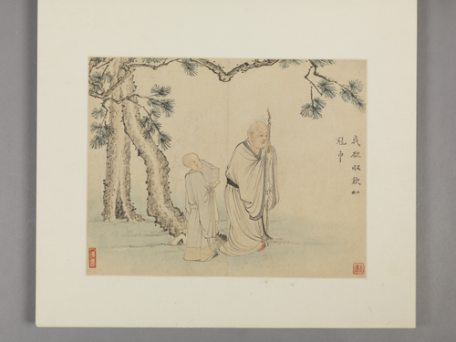 萧晨滑稽禅隐图册, , Xiao Chen