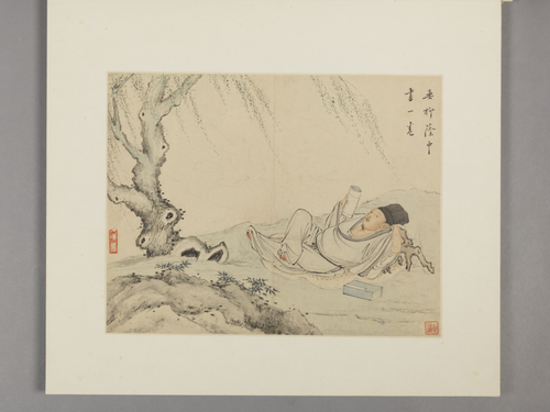 萧晨滑稽禅隐图册, , Xiao Chen
