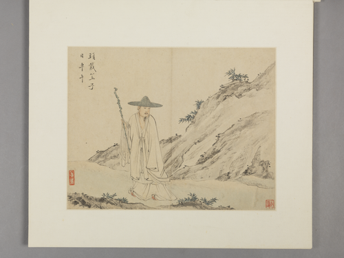 萧晨滑稽禅隐图册, , Xiao Chen