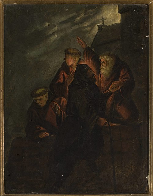 Priest Marek facilitates the escape of Władysław the Short, 1850, Ignacy Gierdziejewski