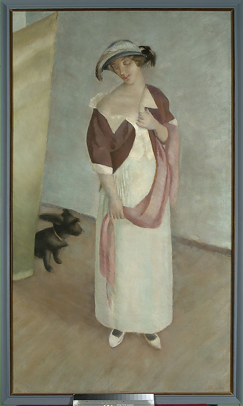 Portrait of the wife with Pusia, 1915, Jacek Mierzejewski