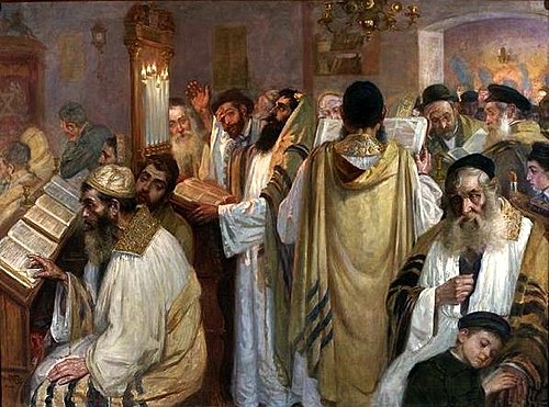 On the eve of Yom Kippur (Prayer)., 1801, Jakub Weinles