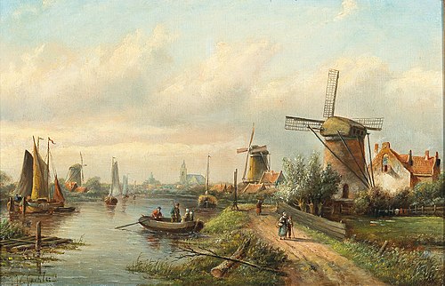 Holländische Flusslandschaft, 1894, Jan Jacob Coenraad Spohler