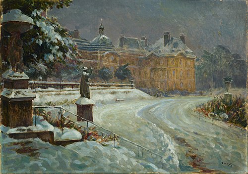 Luxembourg Palace in Snow, 1912, Jan Rubczak