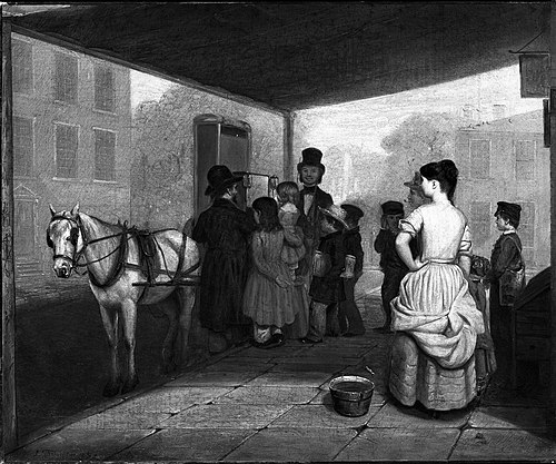 The Peep Show, 1851, Jerome Thompson