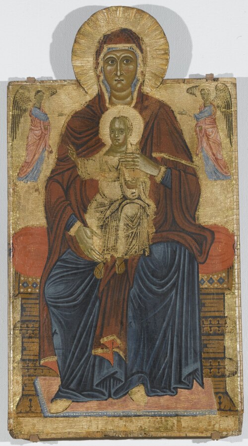 Madone à l'Enfant entourée de deux anges, 1300, Maître du Bigallo