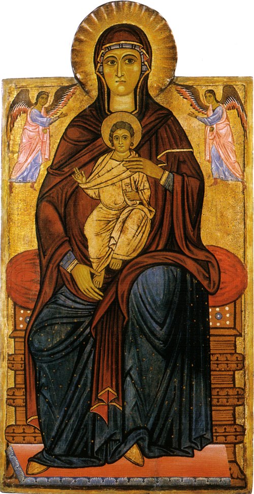 Vierge à l'Enfant avec deux anges, 1230, Maître du Bigallo