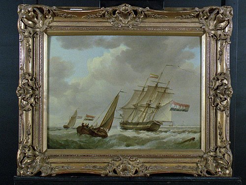 Fregatschip 'De Colonist', 1822, Johannes Hermanus Koekkoek