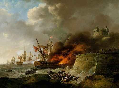 The Siege of Copenhagen, 1813, Johannes Hermanus Koekkoek