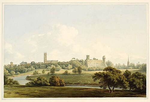 The Town and Castle of Warwick, 1800, John Warwick Smith