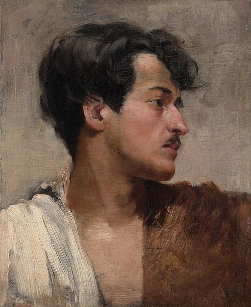Self-portrait in profile, 1900, Józef Rapacki
