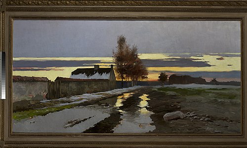 L'aube (Paysage - Dégel)., 1897, Józef Rapacki