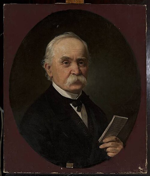 Portrait of Alfred Schouppé, painter, 1882, Karol Miller