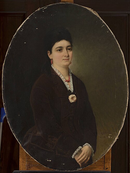 Portrait of Maria Sędziak née Żyżniewska, 1877, Karol Miller