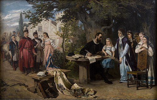 Jan Zamoyski Visiting Czarnolas, 1877, Karol Miller