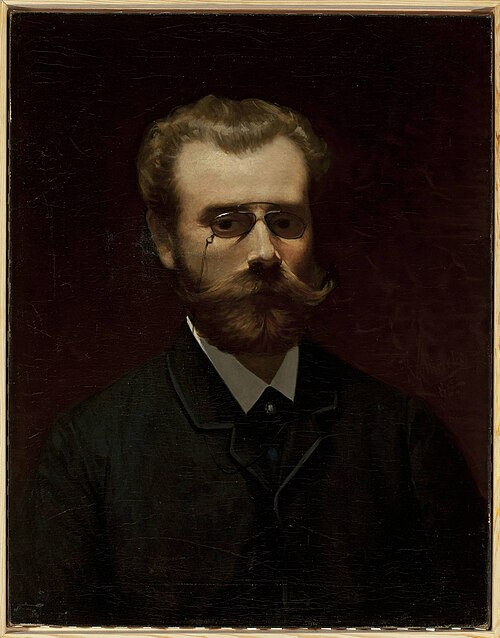 Portrait of Walerz Brochocki, painter, 1885, Kazimierz Mirecki