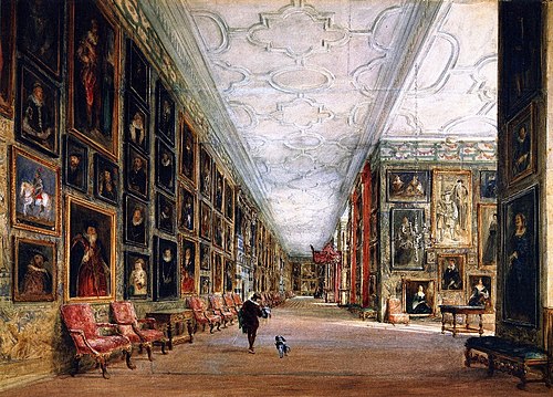 The Long Gallery, Hardwick Hall, Derbyshire (1811), 1811, David Cox